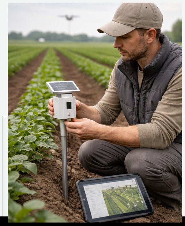 IoT мониторинг сельскохозяйственных полей и контроля в Ленинске-Кузнецком